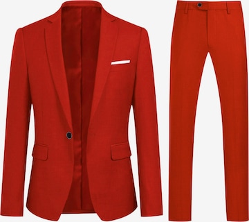 Youthup Slim fit Suit in Red: front