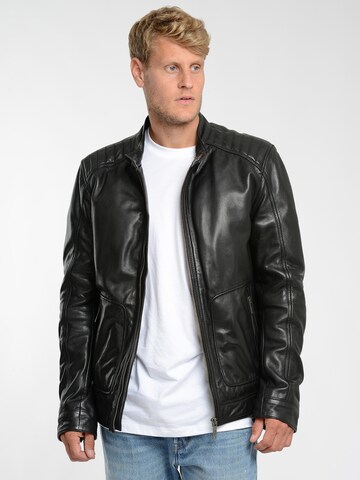 JCC Lederjacke in Schwarz: Vorderseite