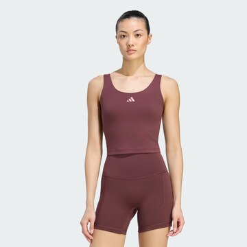 ADIDAS PERFORMANCE - Bustier Top deportivo 'Studio All Me' en rojo: frente