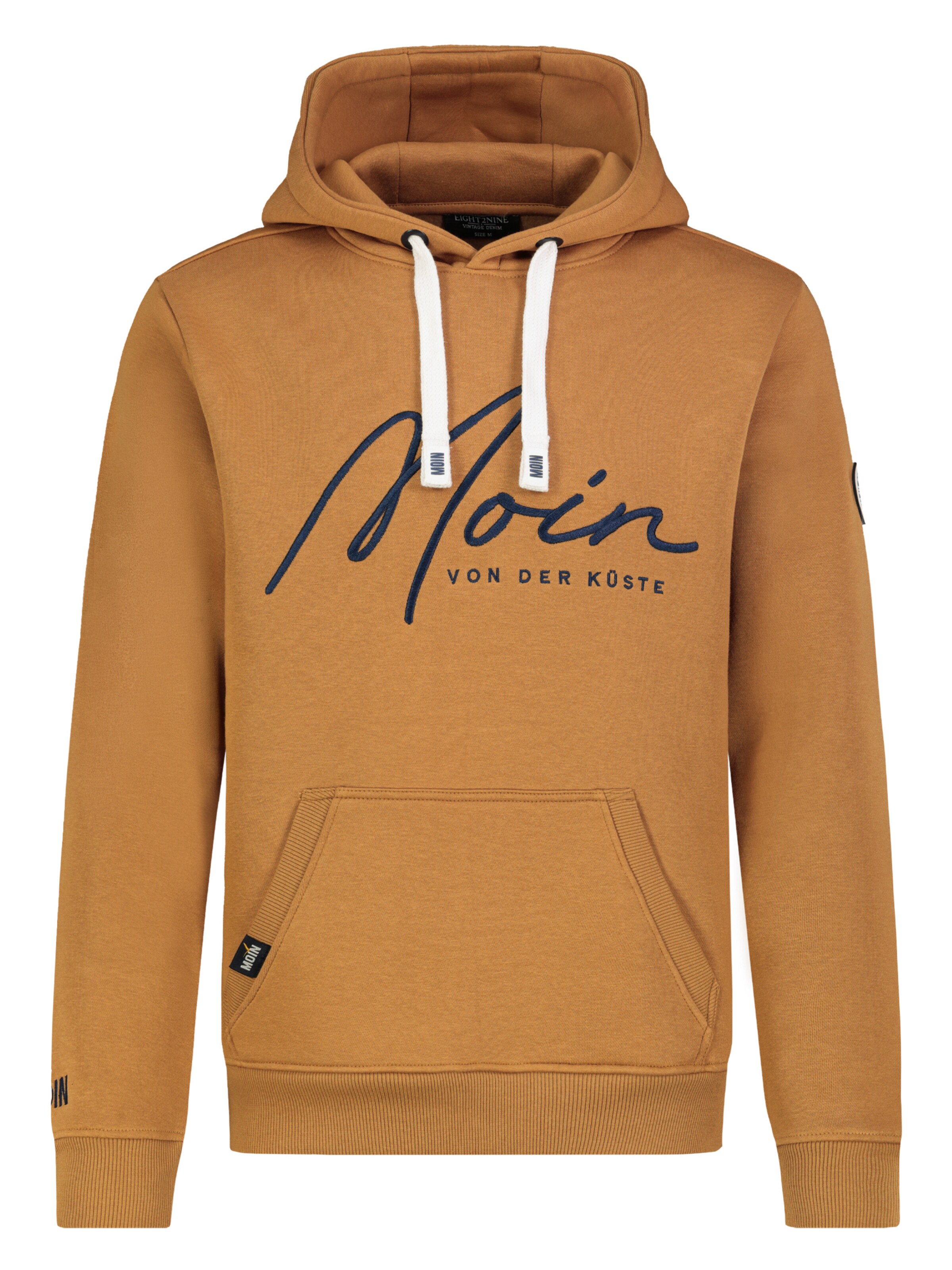 Eight2Nine Sweatshirt 'Moin' in Brown: front