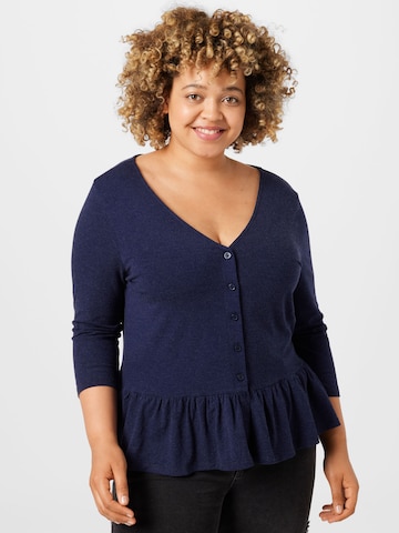 T-shirt 'Ivana' ABOUT YOU Curvy en bleu : devant