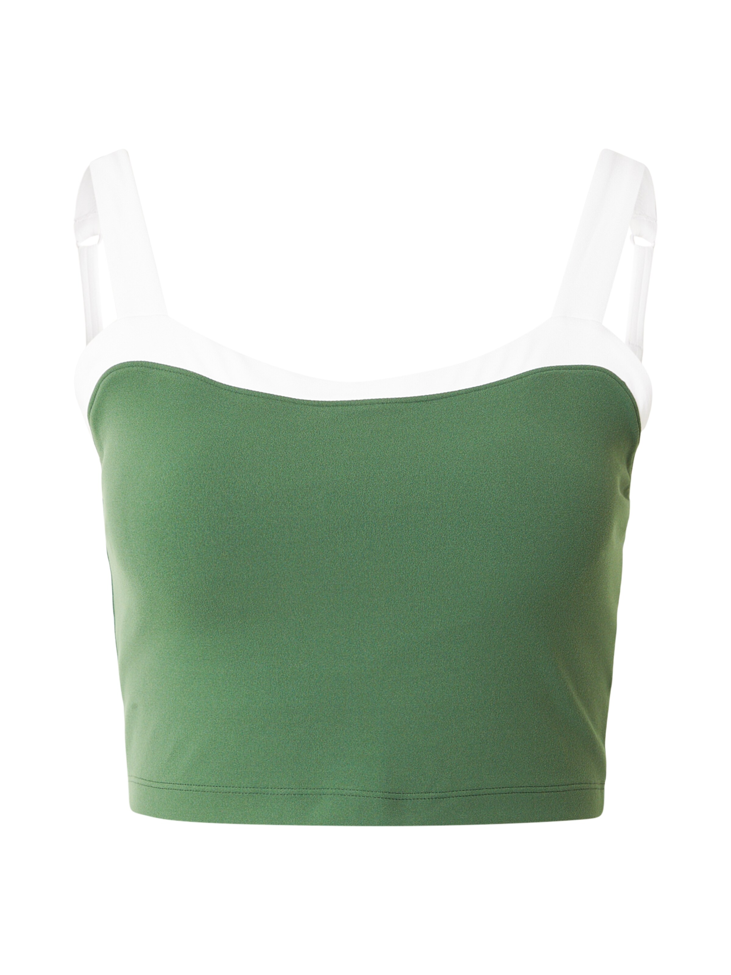 Abercrombie & Fitch Спортен топ в зелено: отпред