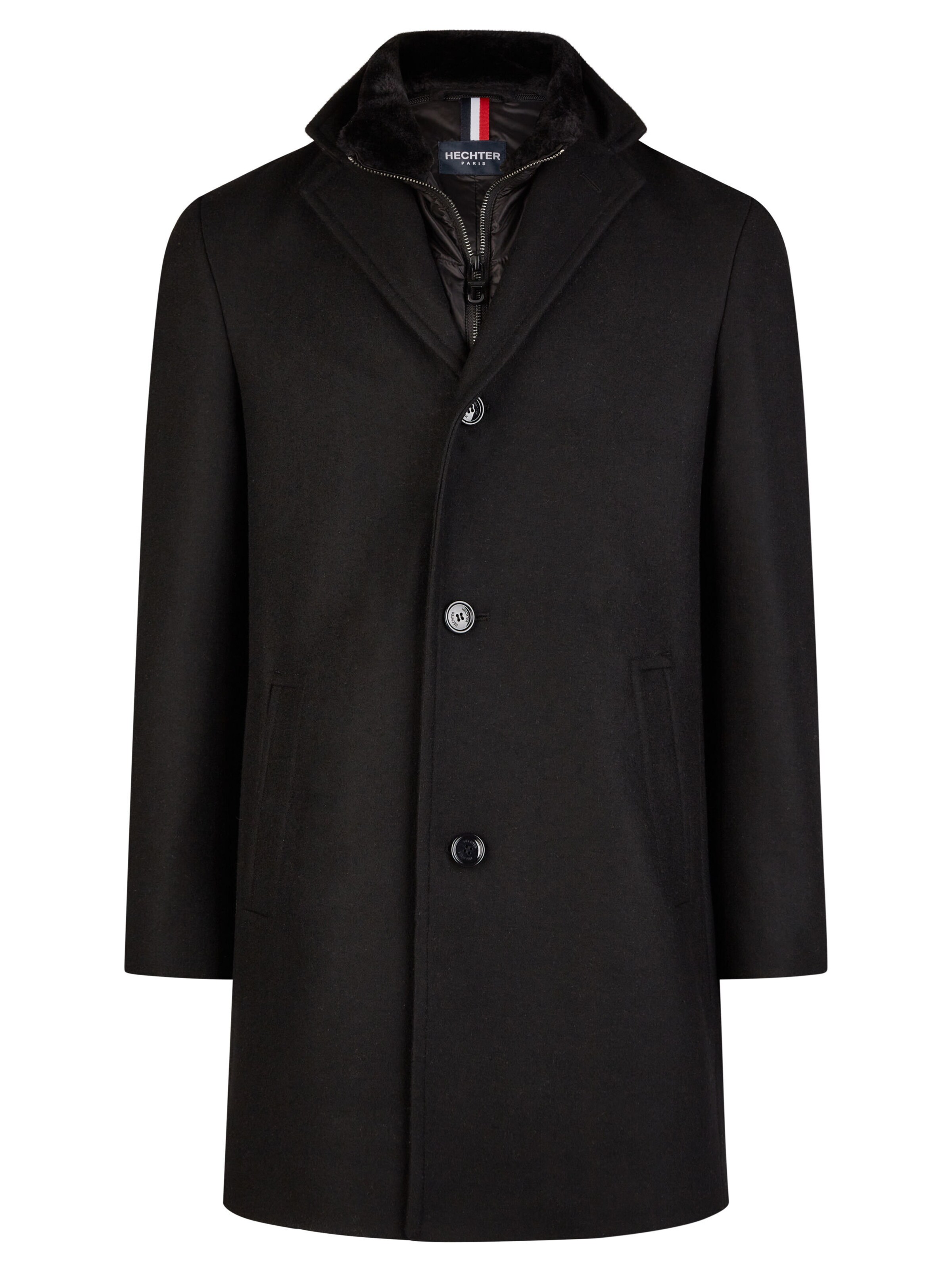 Manteau mi-saison HECHTER PARIS en noir : devant