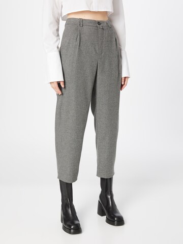 DRYKORN Regular Pleat-front trousers 'EARLY' in Grey: front