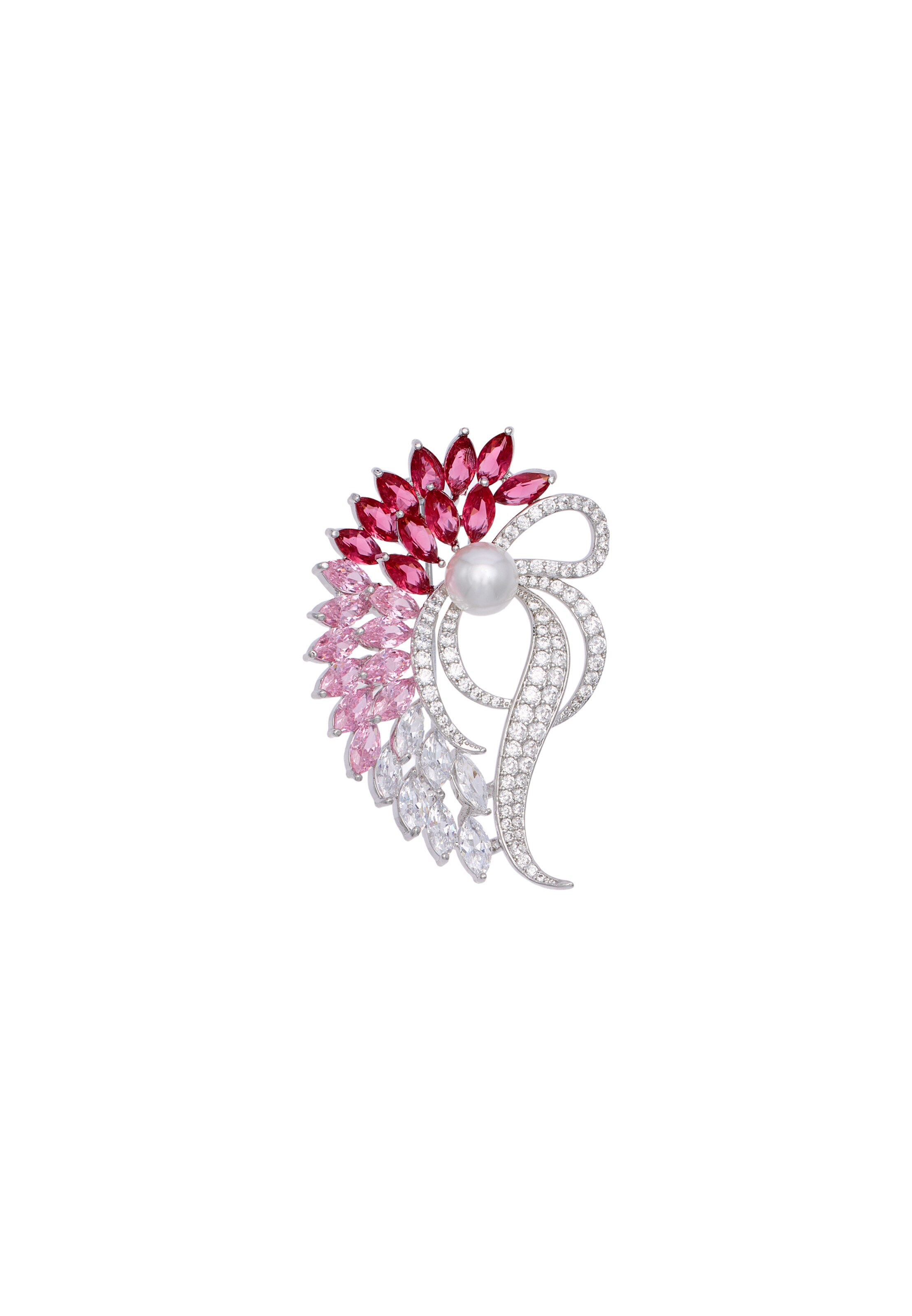Broche usha BLACK LABEL en argent : devant