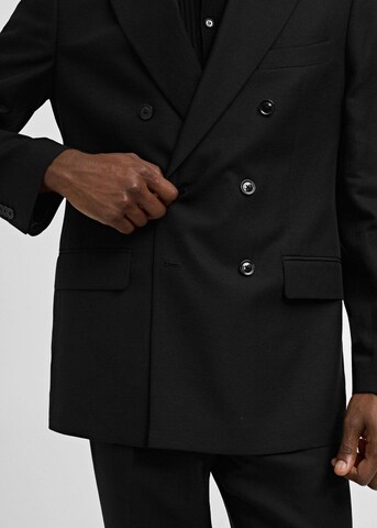 Coupe regular Veste de costume 'Vigil' MANGO MAN en noir