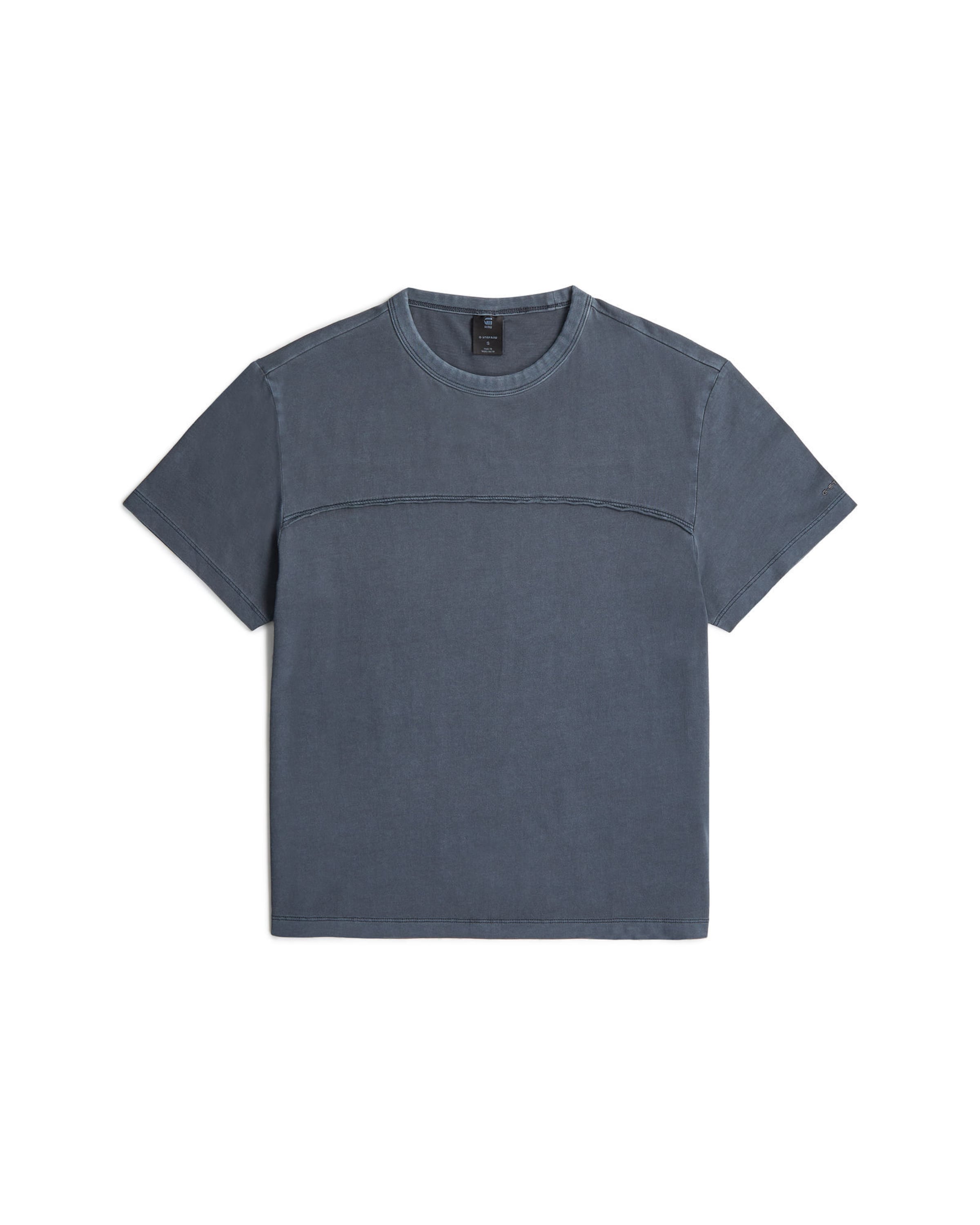 G-STAR Shirt 'Washed Seam T-Shirt' in Blauw: voorkant