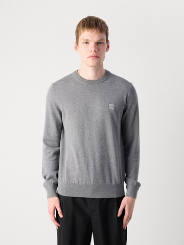 BOSS Sweater 'Kanovano_S' in Grey: front