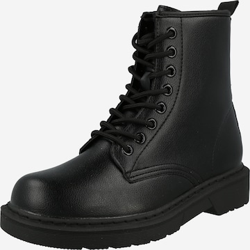 TATA Italia - Botines con cordones en negro: frente