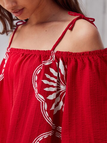 Chemisier Next en rouge