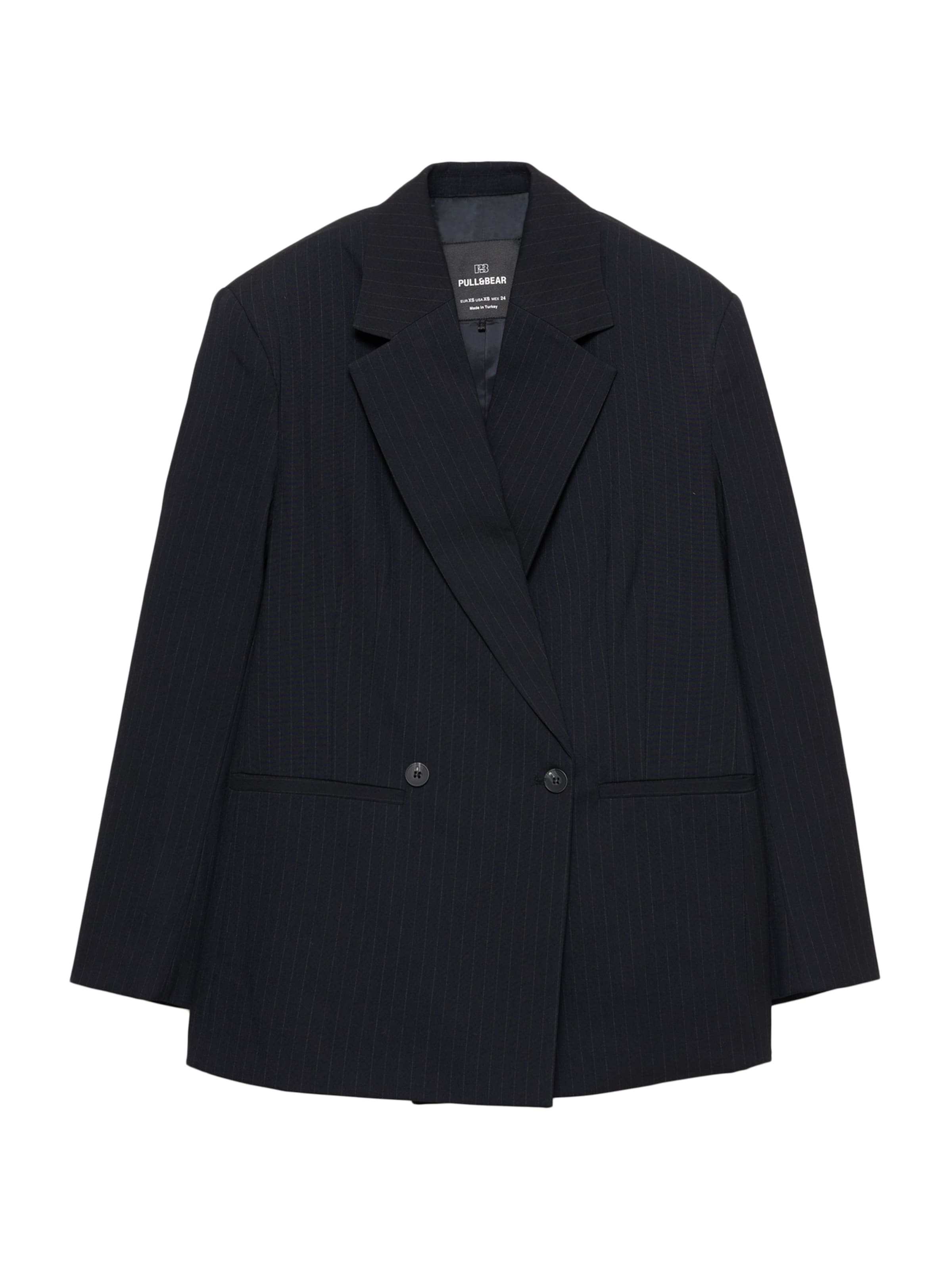 Pull&Bear Блейзър в черно: отпред