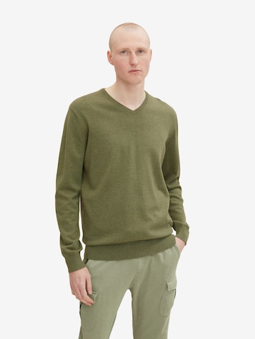 TOM TAILOR Regular fit Sweater in Green: front