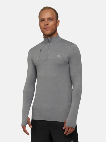 DANISH ENDURANCE Lamgarmshirt 'Half Zip' in Grau: predná strana