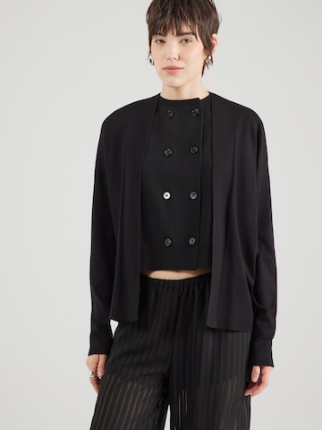 Geacă tricotată de la TAIFUN pe negru: față