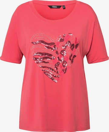 T-shirt Ulla Popken en rose : devant