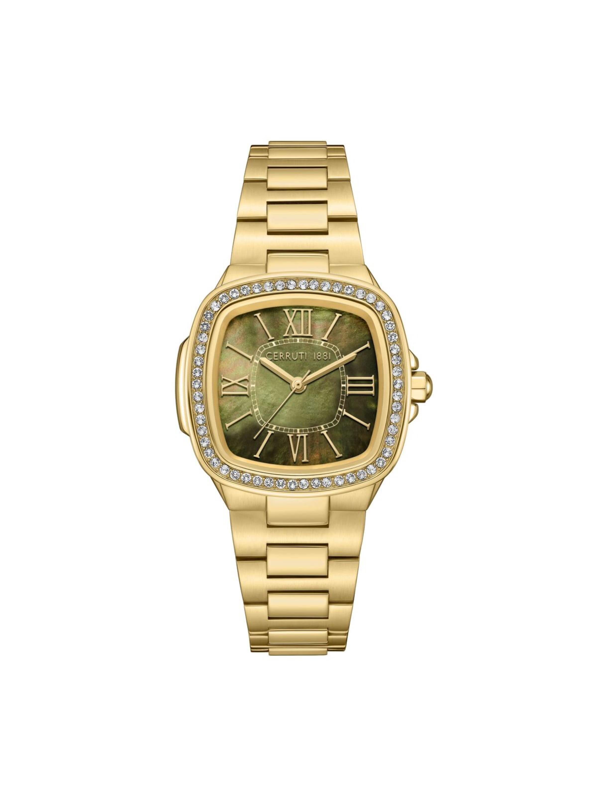 Montre à affichage analogique 'Cerruti 1881 - Function watch Casale - Quartz watch movement - Watch case width: 24 mm' CERRUTI 1881 en or : devant