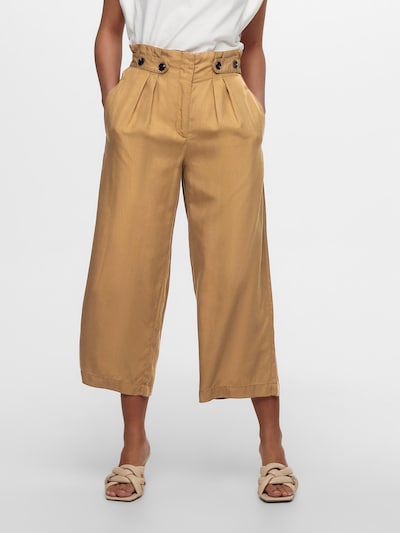 ONLY Pleat-Front Pants 'THEIA-MAGNE' in Cognac, View model