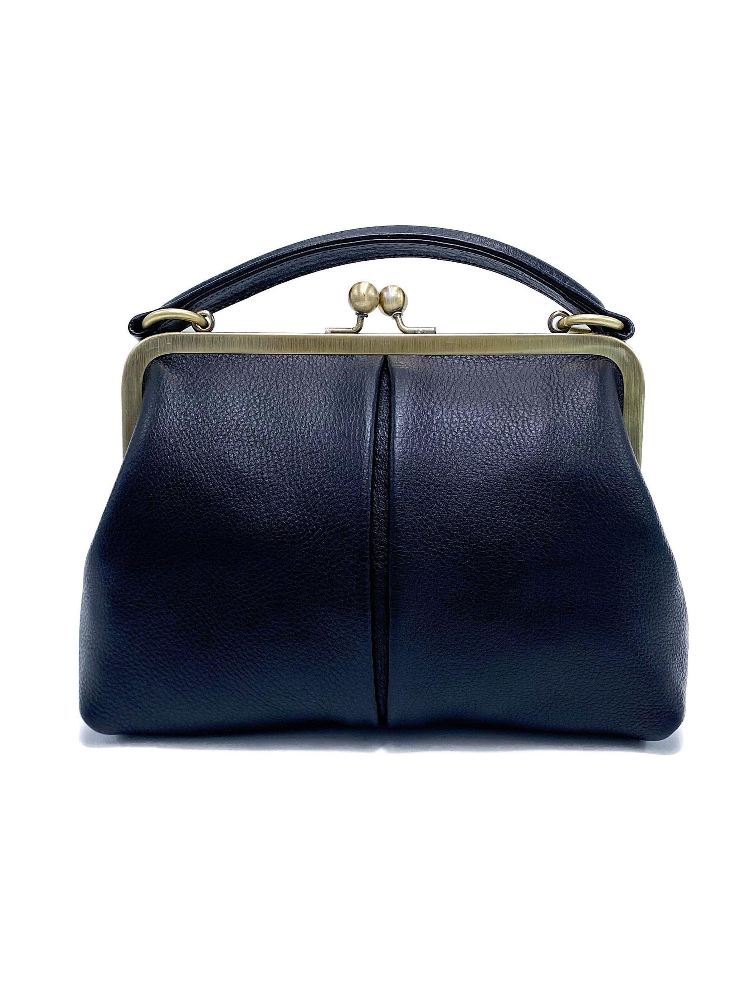 Sacs à main 'Kleine Olive – Leder Handtasche & Umhängetasche' Taschenkinder en noir : devant