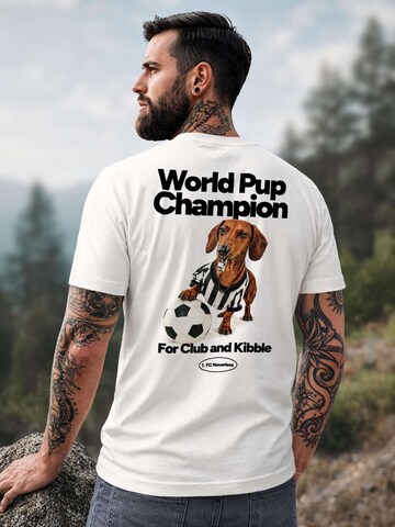 Neverless Shirt 'Soccer Dackel'‌‌ in Weiß