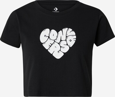 CONVERSE T-Shirt 'HEART' in schwarz / weiß, Produktansicht