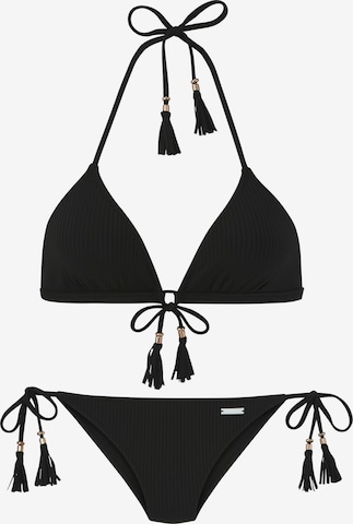 Elbsand Kolmio Bikini värissä musta: etupuoli