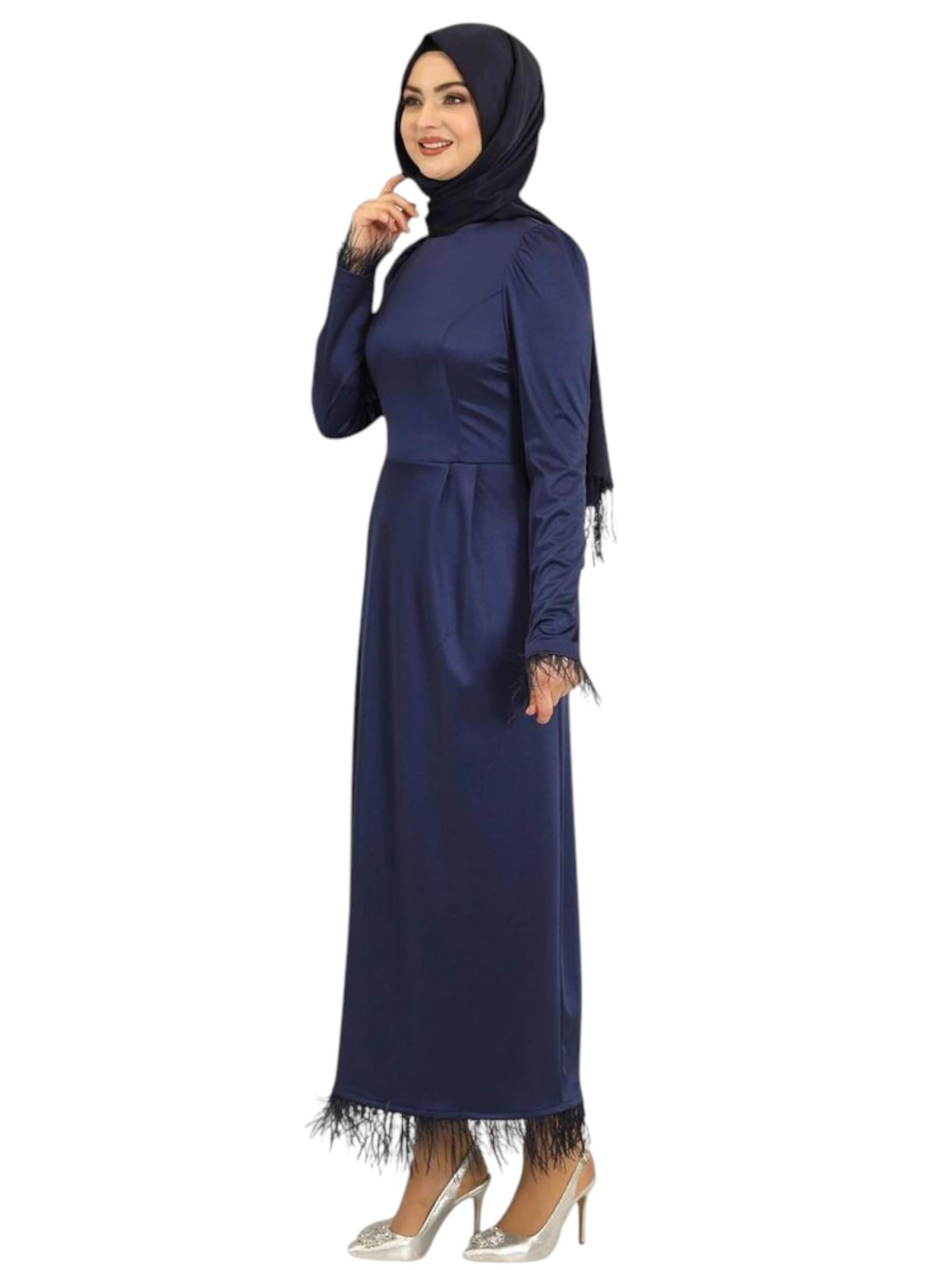 fashionshowcase Abendkleid 'Feather Grace'‌‌‌‌‌‌‌ in Blau