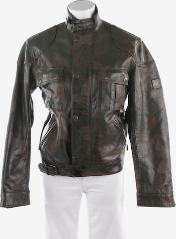 Belstaff Lederjacke / Ledermantel M in Grün: predná strana