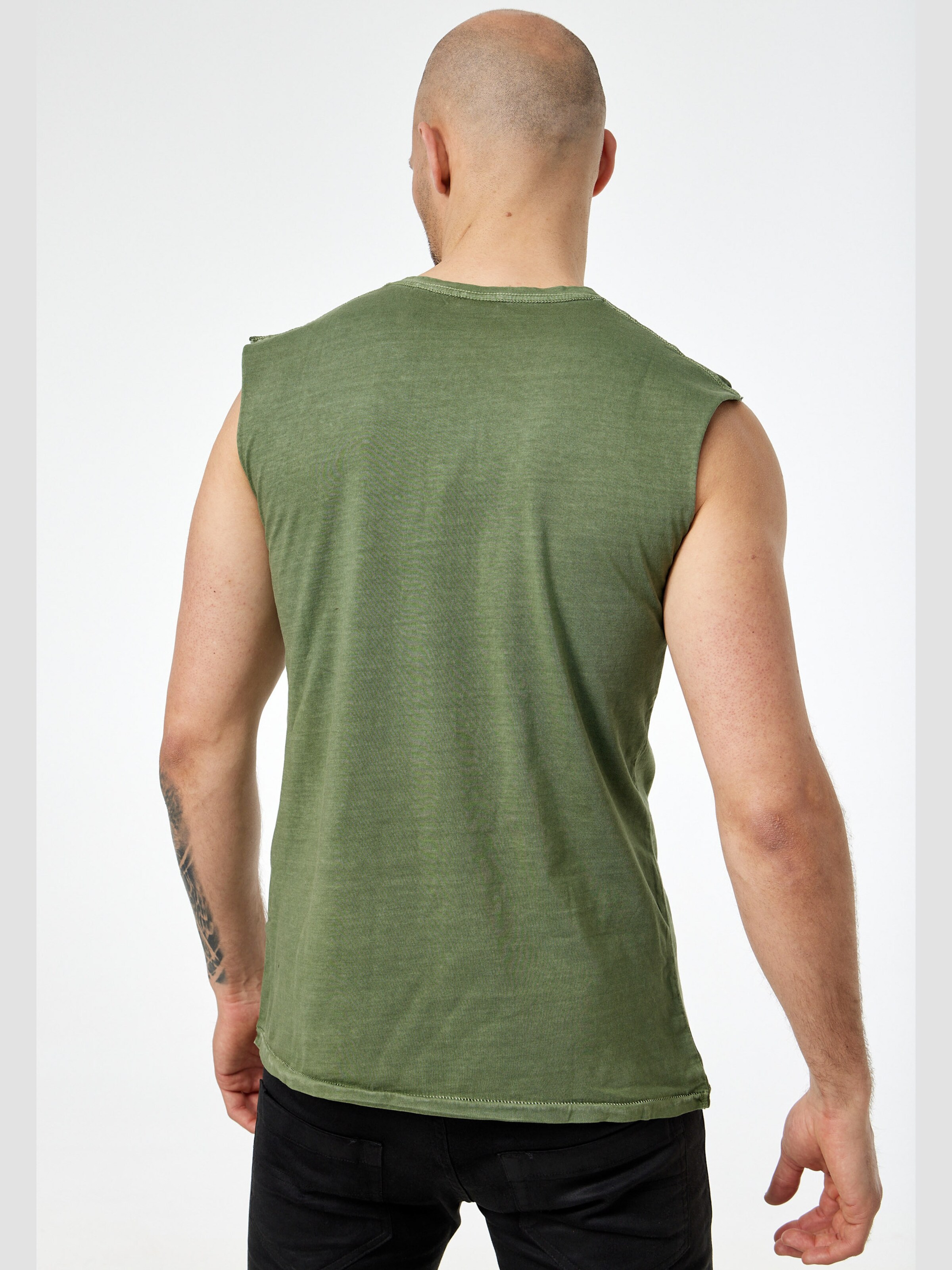 Männer Shirts ACID Tanktop 'Dye' in Khaki - DY55732 Männer Shirts ACID Tanktop 'Dye' in Khaki - DY55732