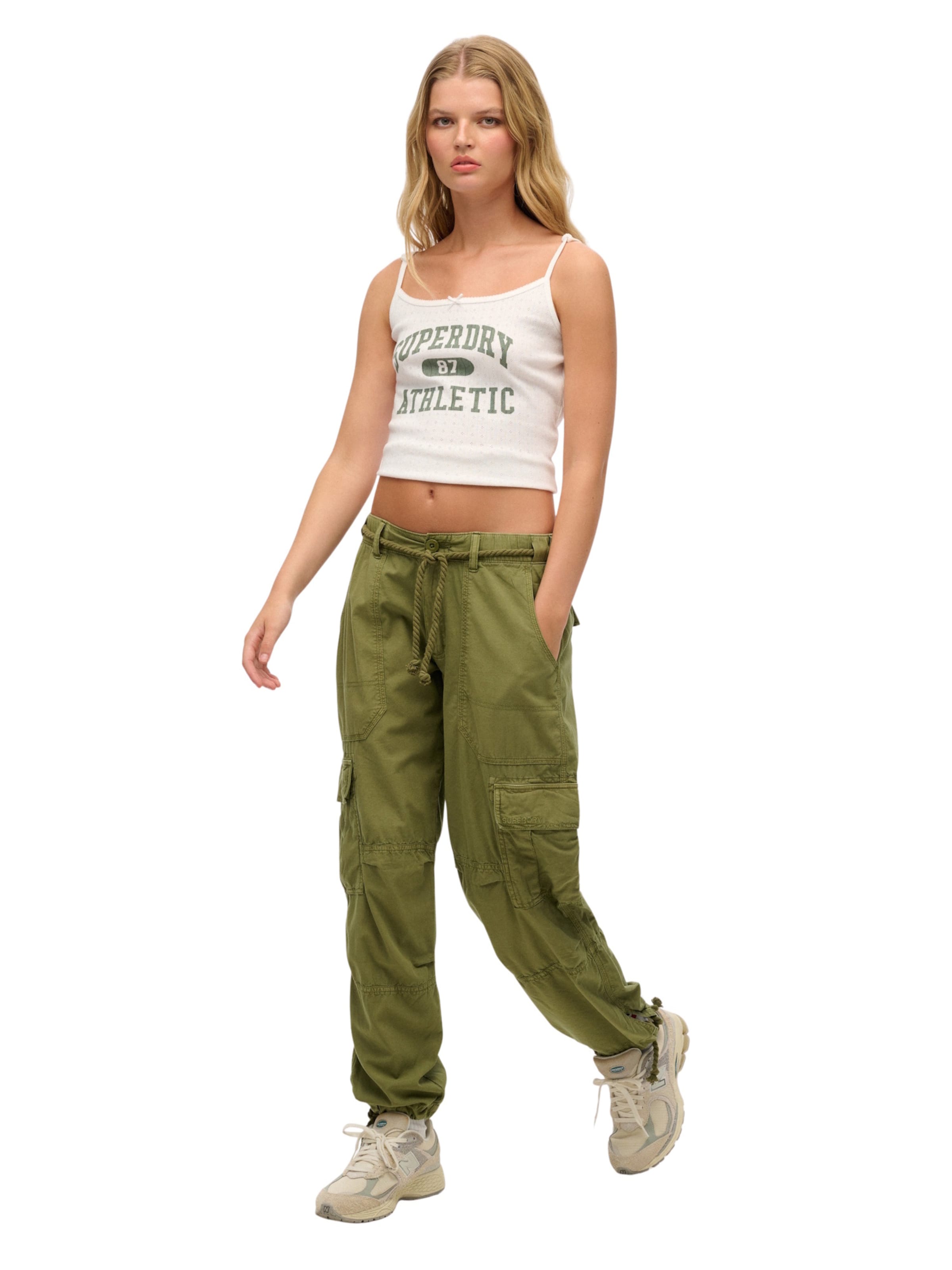 Loosefit Pantalon cargo Superdry en vert