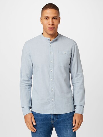BLEND Slim fit Button Up Shirt in Blue: front