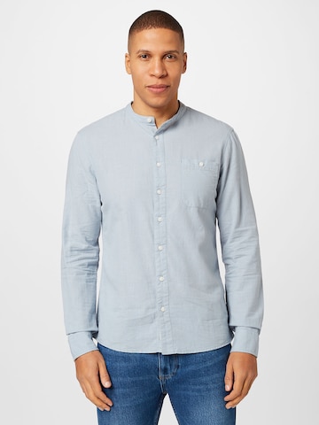 BLEND - Slim Fit Camisa em azul: frente