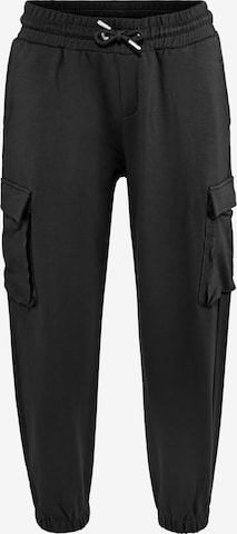 BLUE EFFECT Tapered Trousers in Black: front