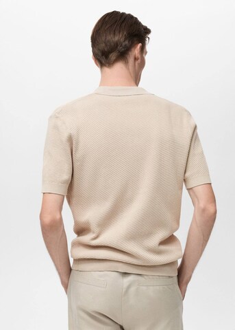 MANGO MAN Regular Fit Hemd 'Canario' in Beige