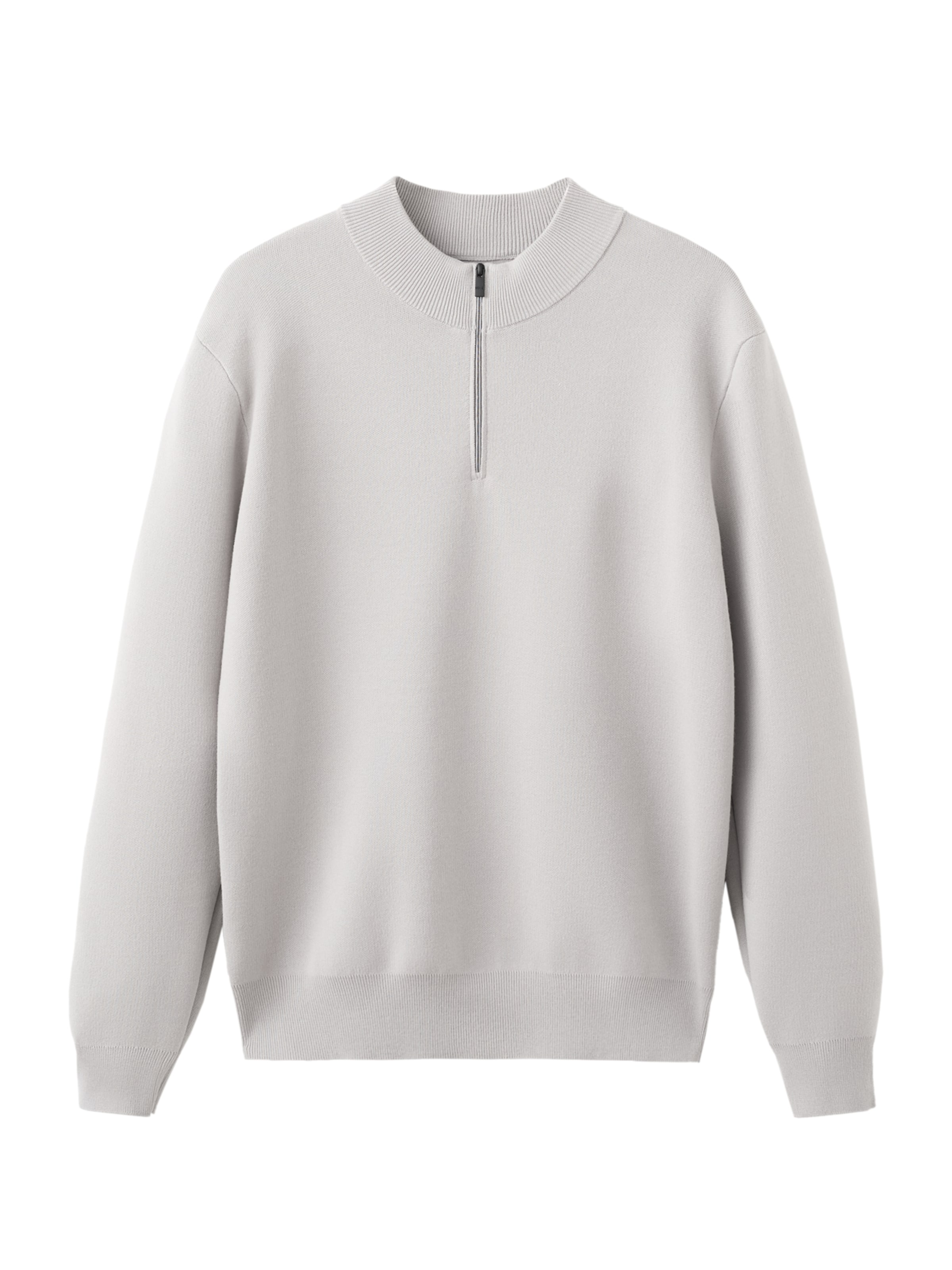 MANGO MAN Пуловер 'Luxusp' в сиво: отпред