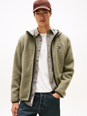Tommy Jeans Флисовая куртка в Зеленый: спереди