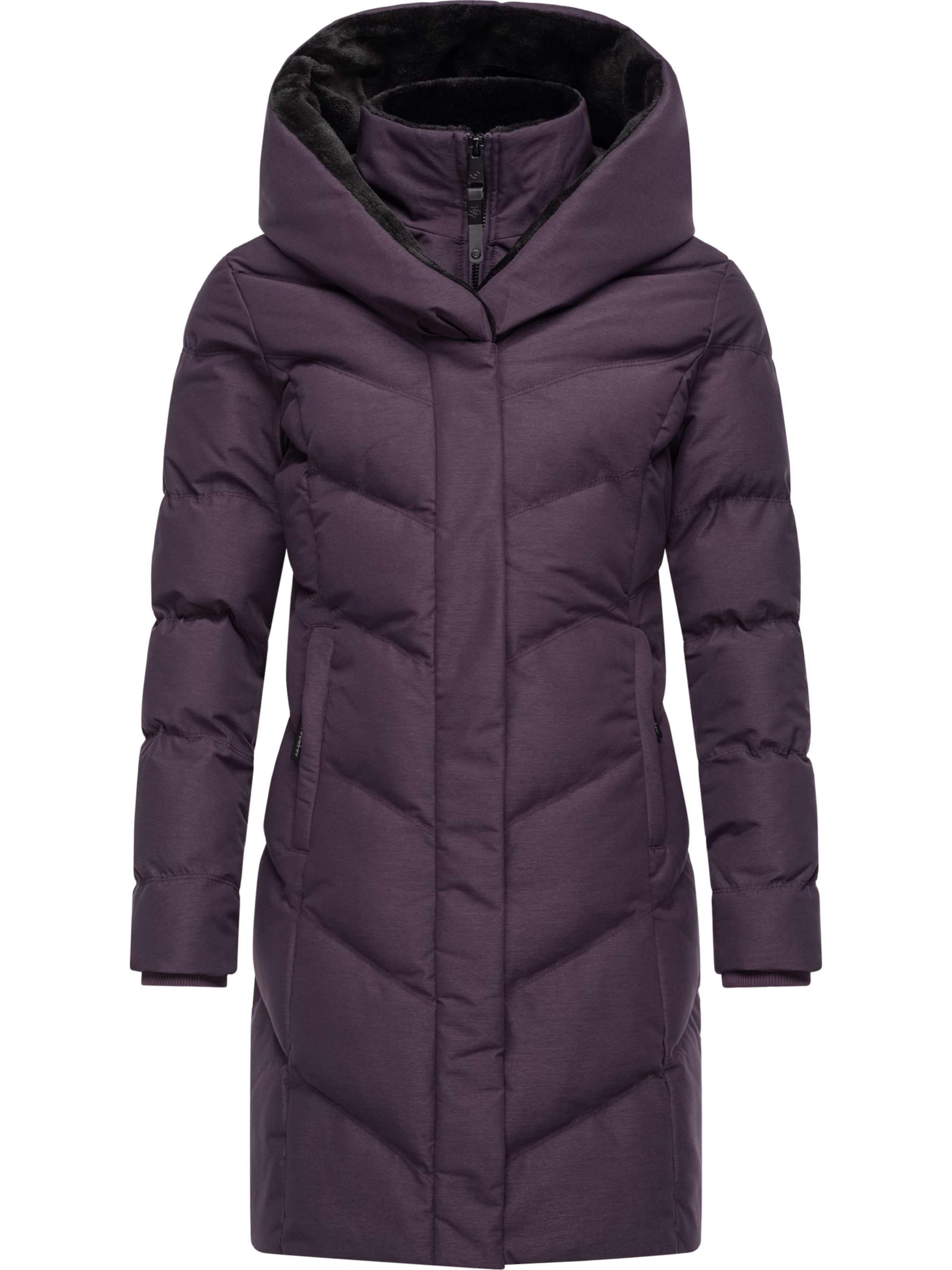 Ragwear Talvemantel 'Natalka', värv lilla: eest vaates