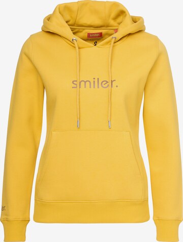 smiler. Sweatshirt 'Happy' in Yellow: front