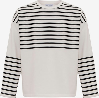 VAMOS CLO Sweater majica u ecru/prljavo bijela / crna, Pregled proizvoda