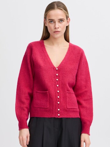 ICHI Knit cardigan ' IHBANISE CA ' in Pink