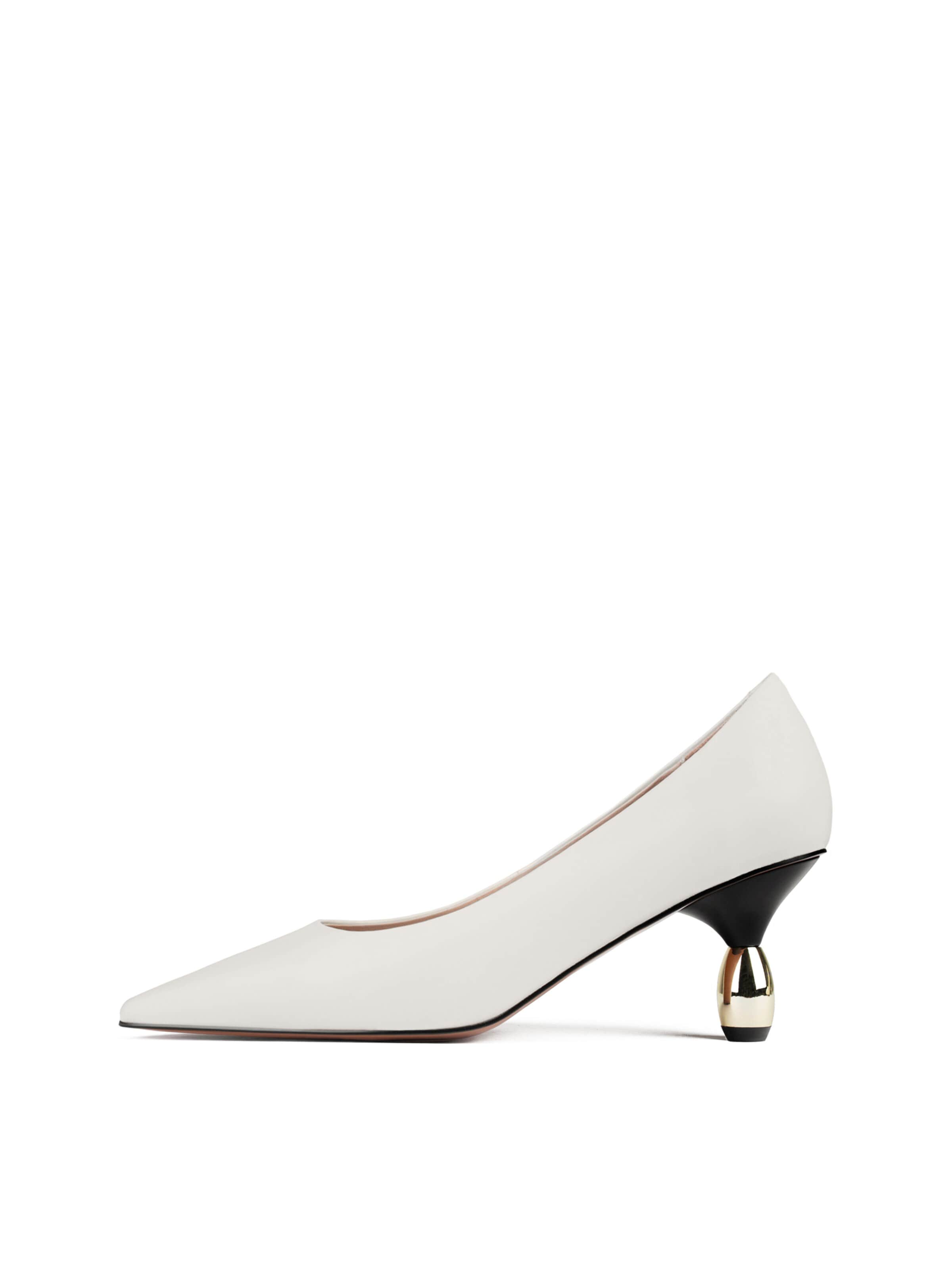 L37 HANDMADE SHOES - Zapatos con plataforma 'ITALIAN JOB' en blanco: frente