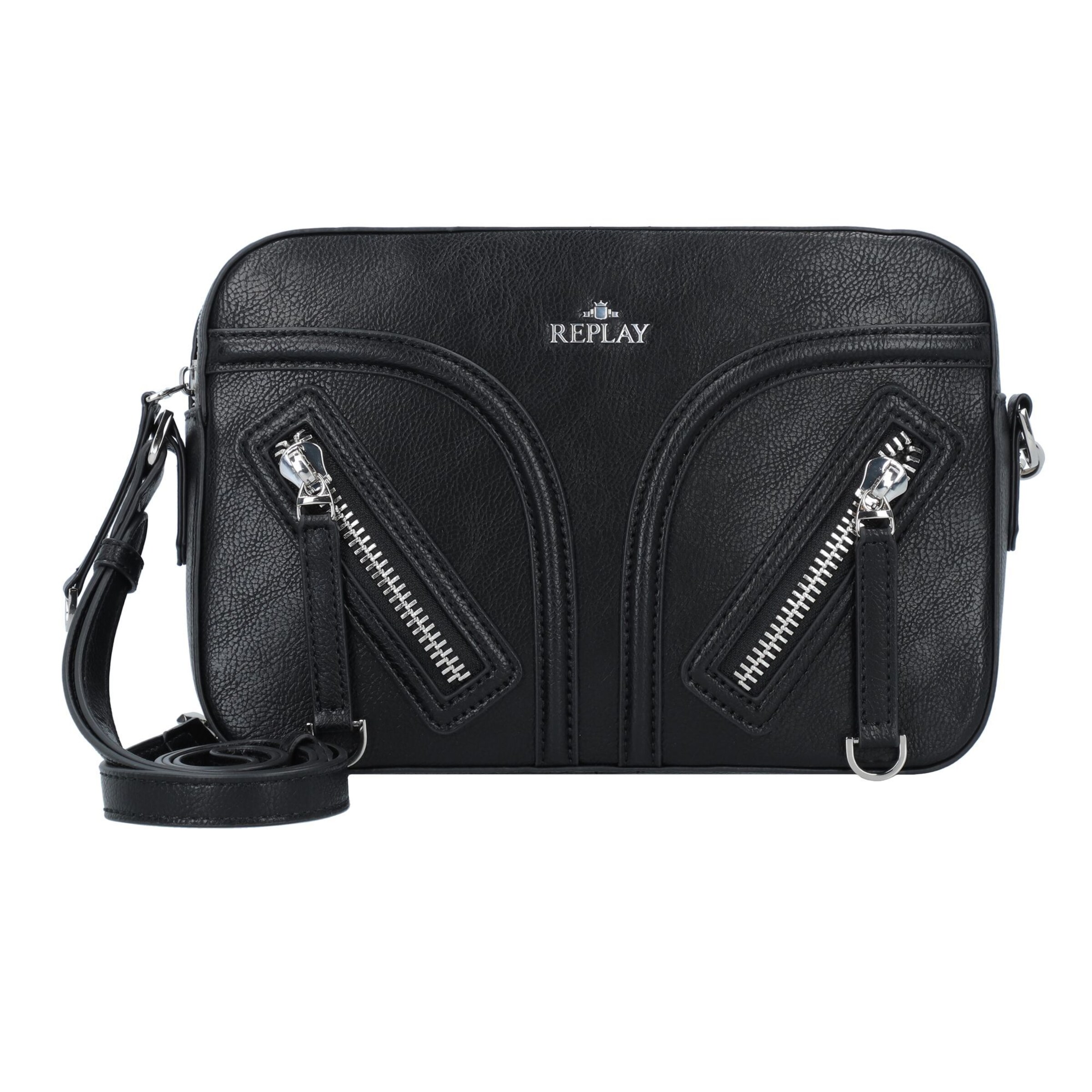 REPLAY Crossbody bag in Black: front