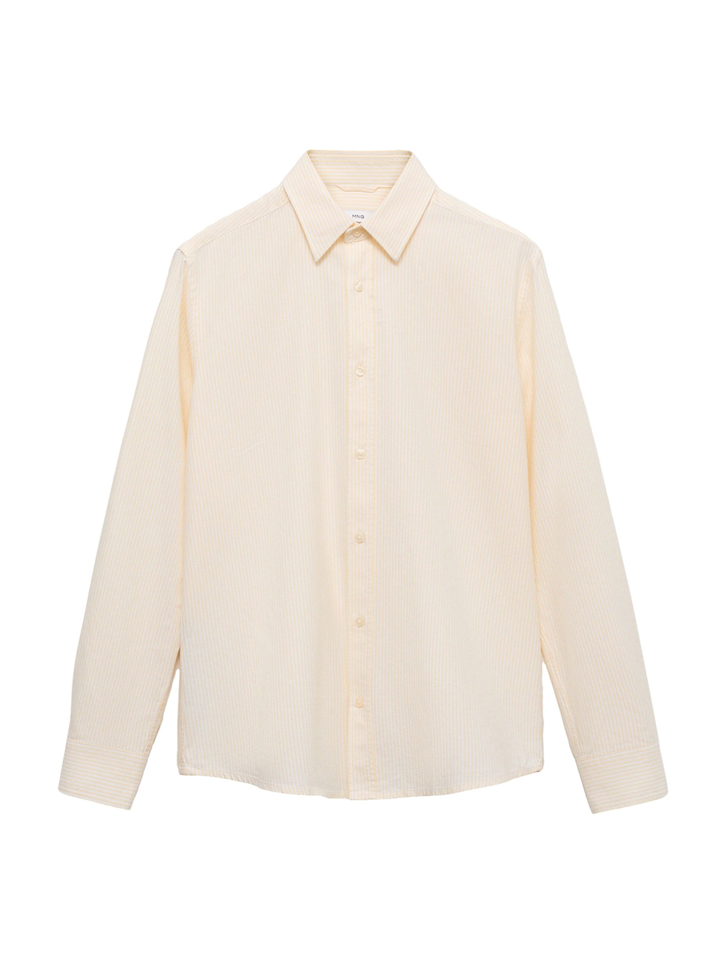 MANGO MAN Regular fit Button Up Shirt 'Kodak' in Yellow: front