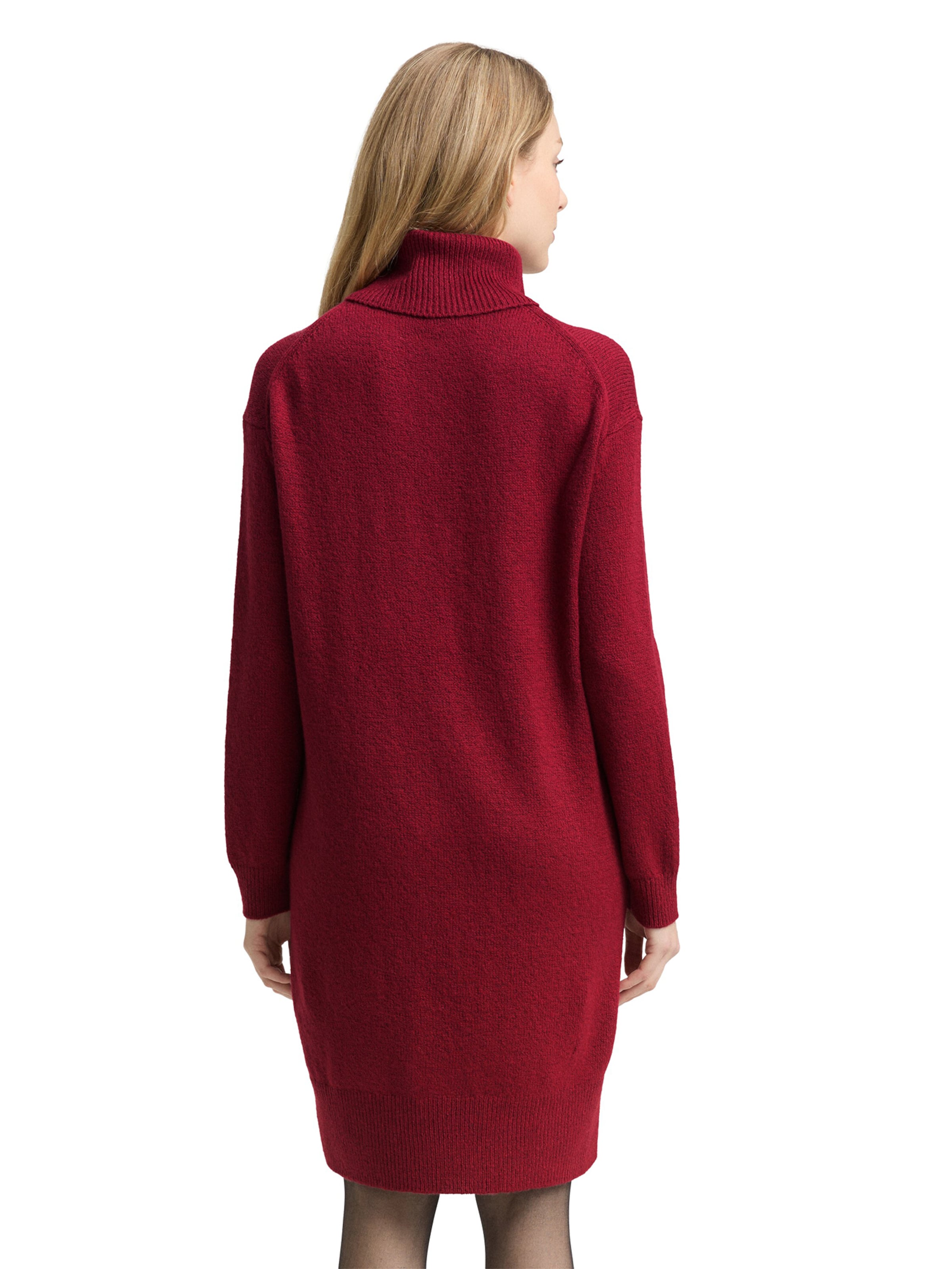 TOM TAILOR Knitted dress in Red