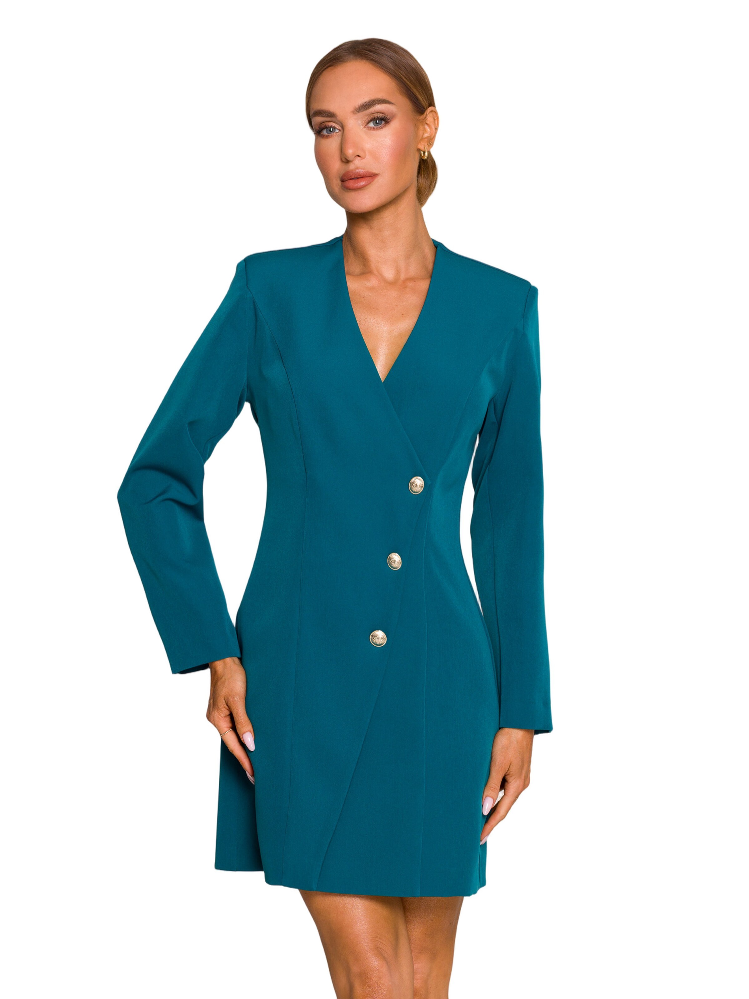Rochie 'Sukienka żakietowa ze złotymi guzikami' de la made of emotion pe verde