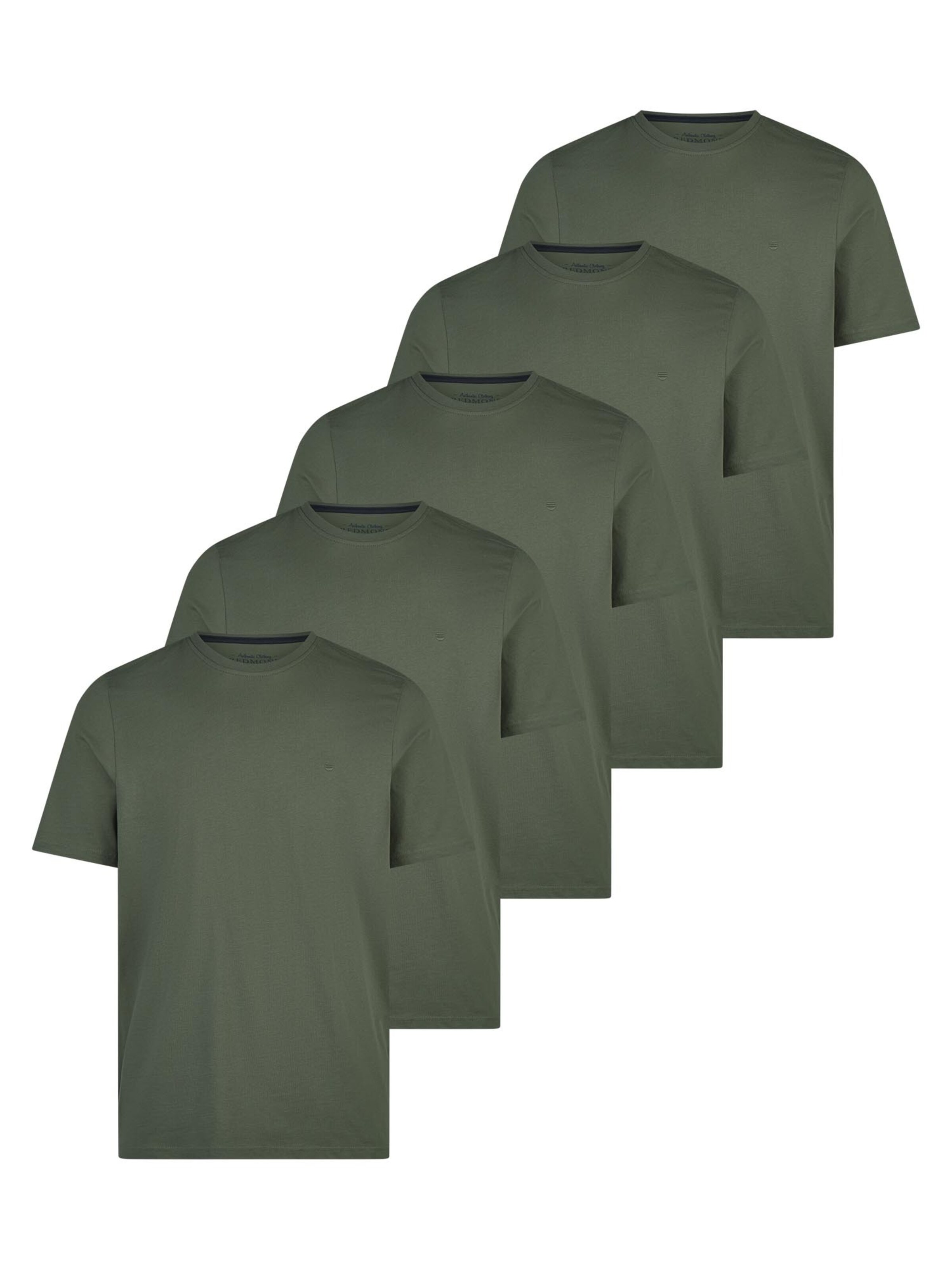 redmond Shirt 'Basic'‌‌‌‌‌‌ in Grün: Vorderseite