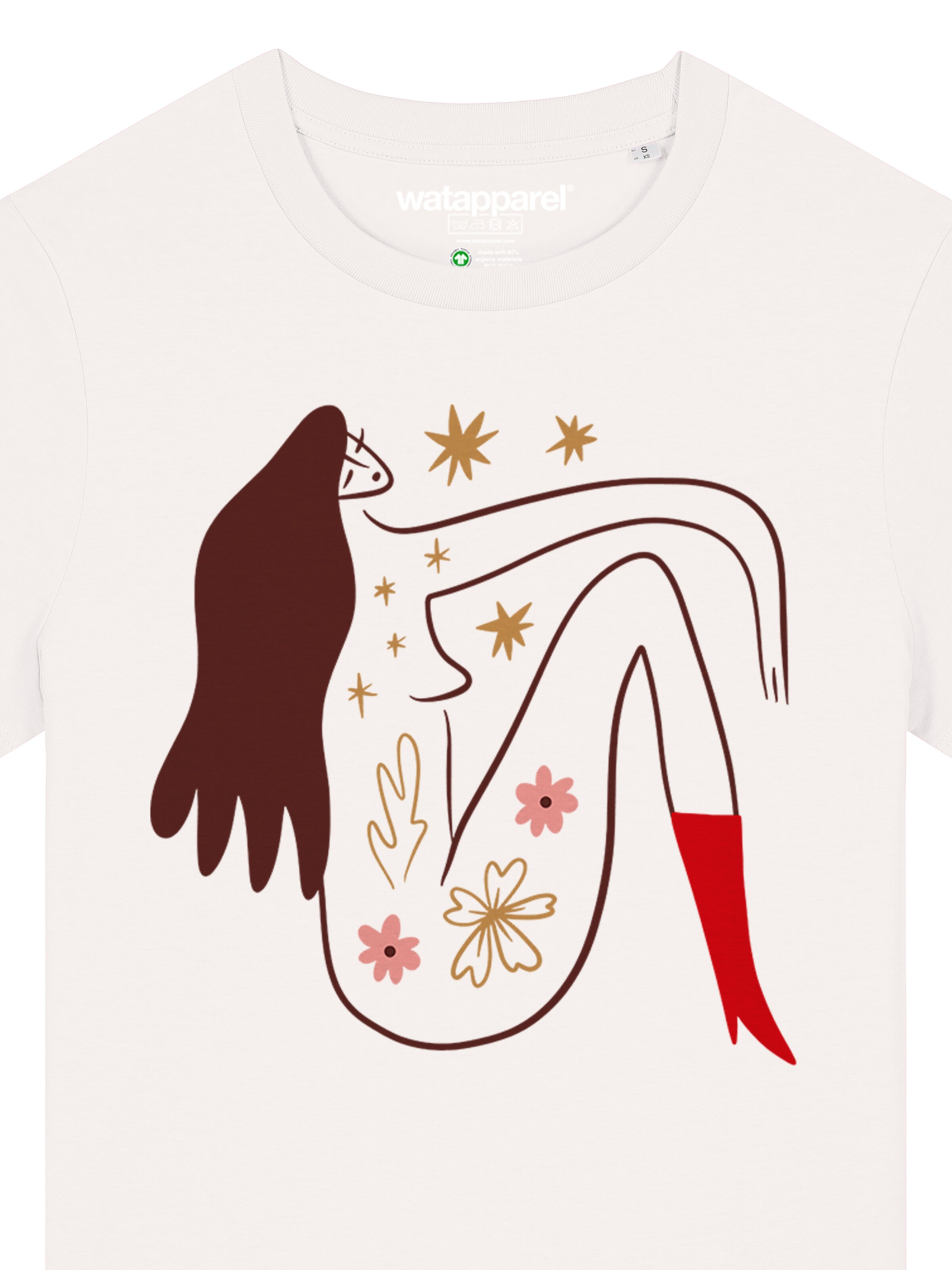 Watapparel Shirt 'Love And Flex' in Wit