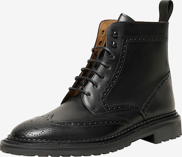 Henry Stevens Lace-Up Boots 'Winston FBDB1' in Black: front