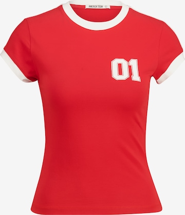 America Today T-Shirt in Rot: Vorderseite