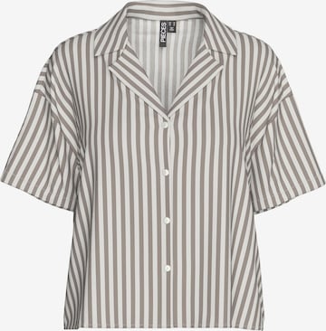 PIECES Bluse 'PCNya' in Grau: Vorderseite