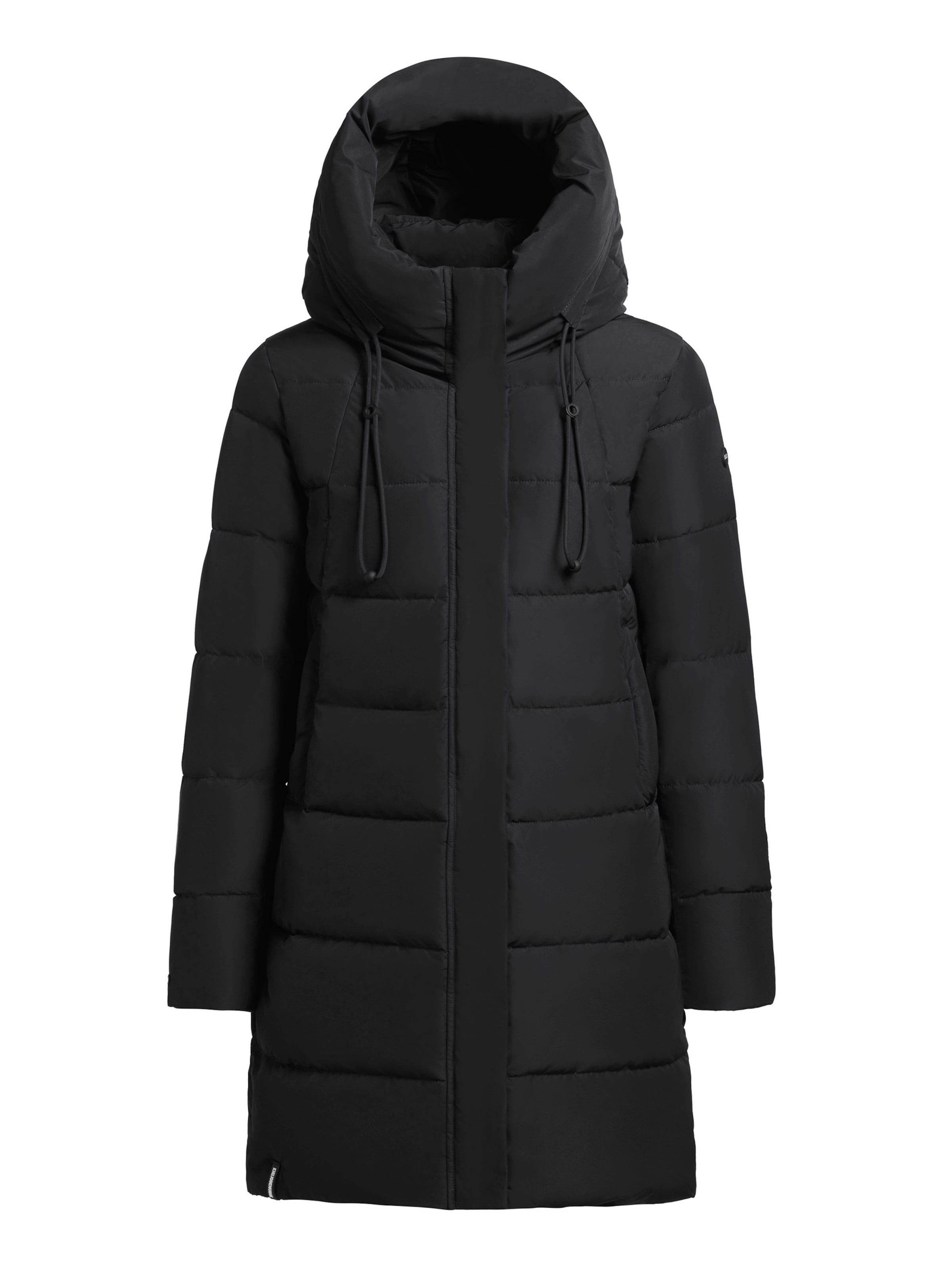 melns khujo Ziemas mētelis 'Heather': no priekšpuses